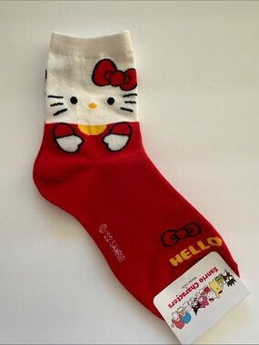 Sanrio Hello Kitty Red, White & Yellow Character Socks